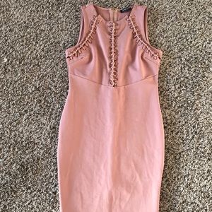 Blush Pink Midi Dress